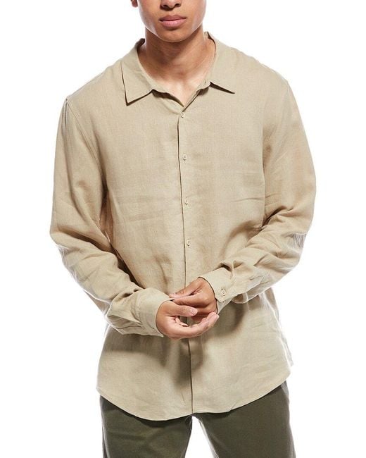 Onia Natural Standard Linen-Blend Shirt for men