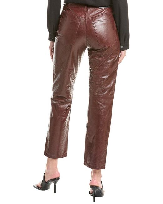 Rebecca Minkoff Red Kit Leather Stove Pant