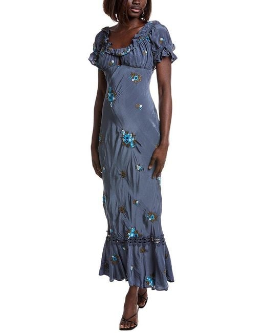 Free People Blue Bali Santa Cruz Dress