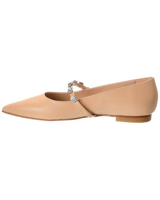 Stuart Weitzman Natural Justina Leather Mary Jane