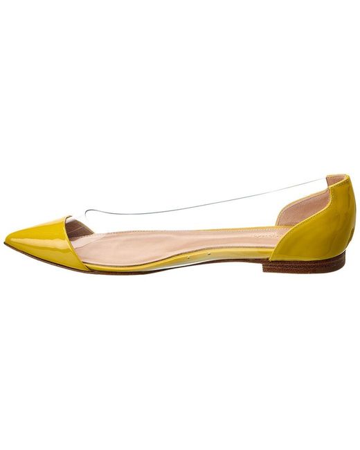 Gianvito Rossi Metallic Vinyl & Patent Flat