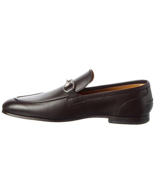 Gucci Brown Jordaan Leather Loafer for men