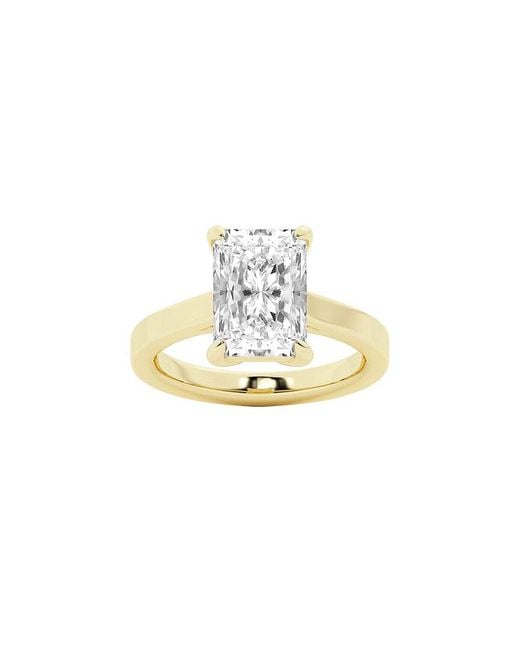 Lab Grown Diamonds Metallic 14K 7.00 Ct. Tw. Lab-Grown Diamond Solitaire Engagement Ring