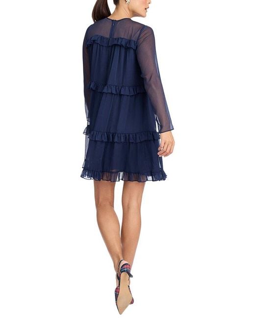 Draper James Blue Frannie Ruffle Mini Dress