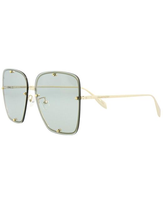 Alexander McQueen Metallic Am0364s 145mm Sunglasses