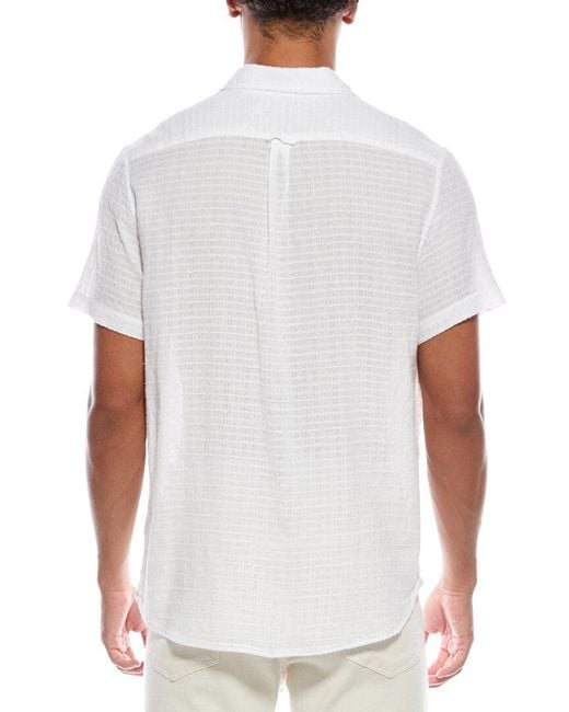Grayers White Bamboo Dobby Shirt for men