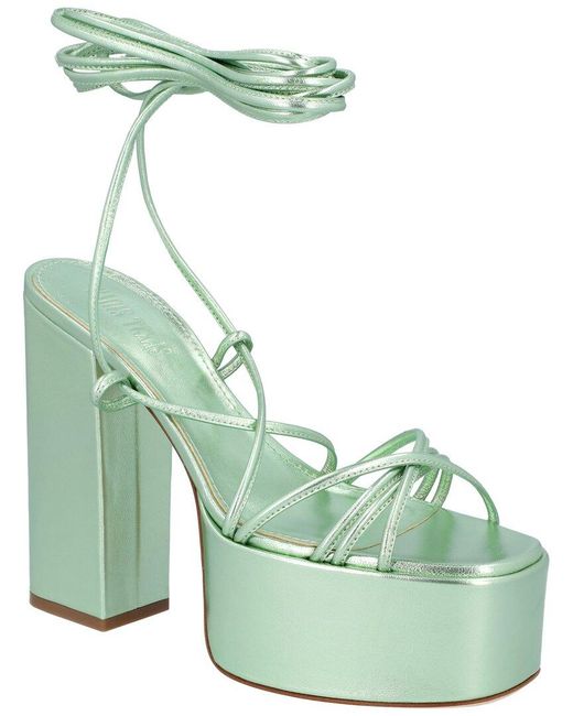 Paris Texas Green Malena Leather Sandal
