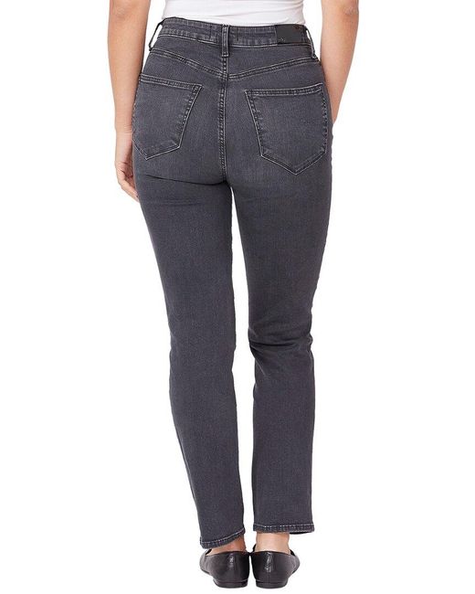PAIGE Blue Accent Dark Magnet Ultra High Rise Straight Jean