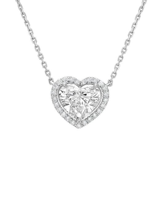 Diana M White 14K 3.00 Ct. Tw. Lab-Grown Diamond Solitaire Pendant