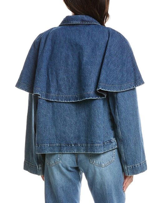FRAME Blue The Cape Jacket