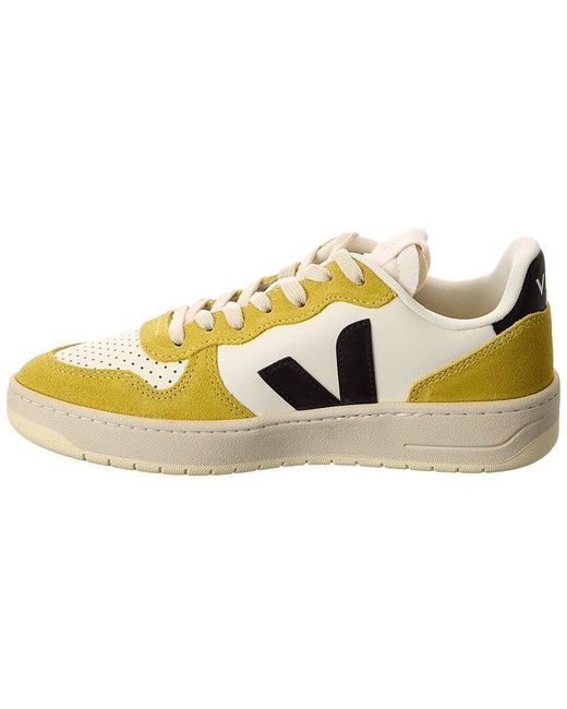 Veja Metallic V-10 Prime Suede & Leather Sneaker
