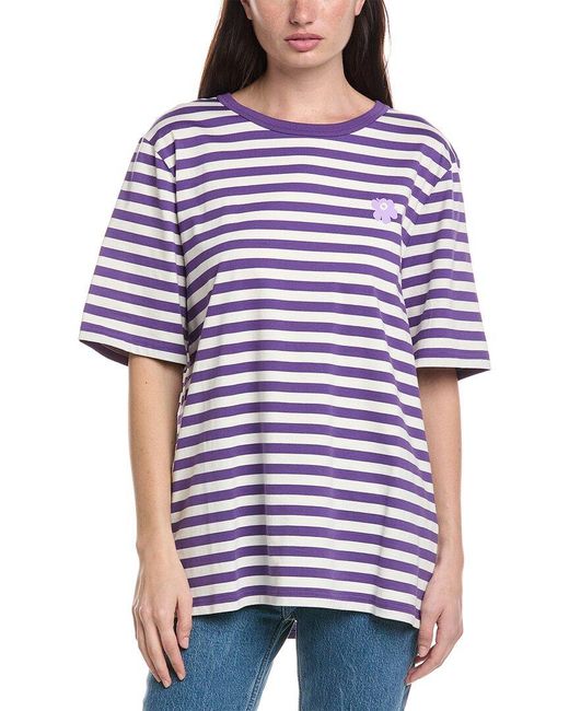 Marimekko Purple Tasaraita Unikko T-Shirt