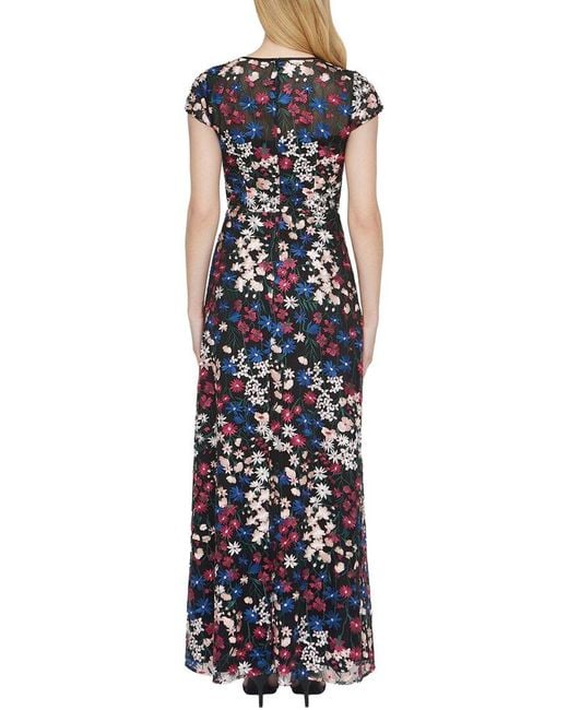 JS Collections Blue Sybil Column Gown
