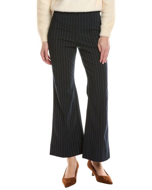 Ganni Black Stripe Cropped Pant