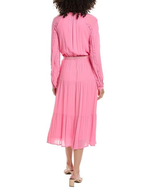 Pom Pink Midi Dress