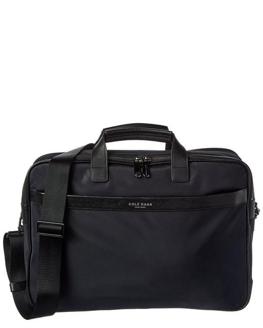 Cole Haan Black Carson Daily Briefcase for men