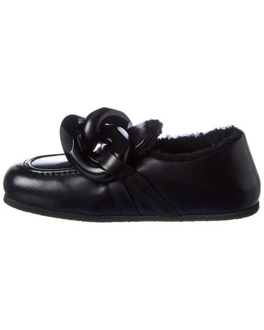 J.W. Anderson Black Chain Leather Loafer