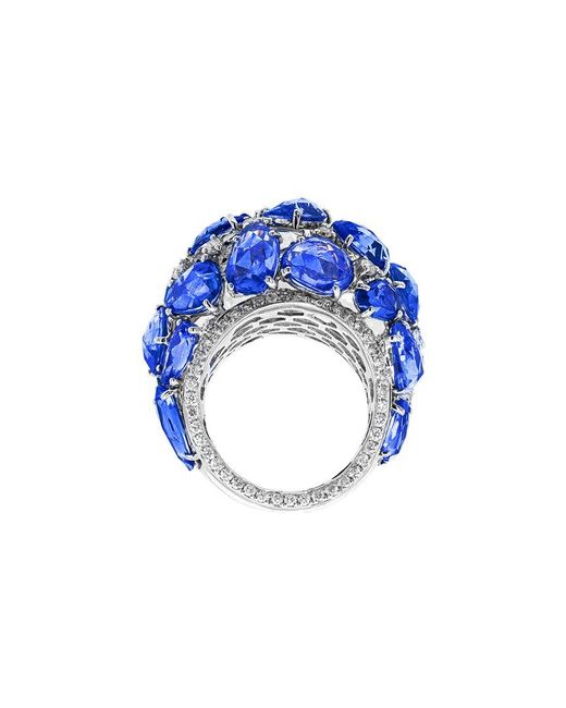 Diana M Blue Fine Jewelry 18k 1.25 Ct. Tw. Diamond Half-set Ring