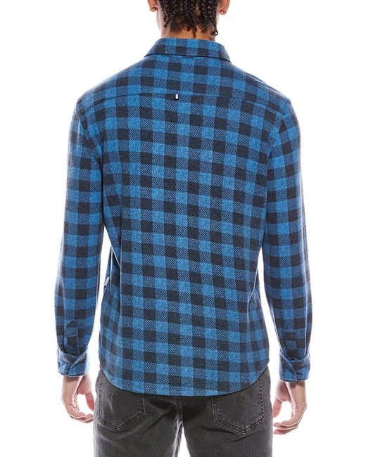 Stone Rose Blue Technical Performance Fleece Shirt for men