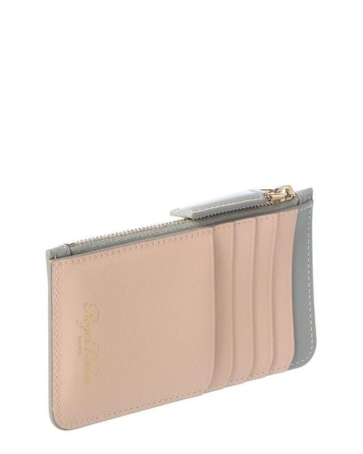 Roger Vivier Gray Leather Card Case