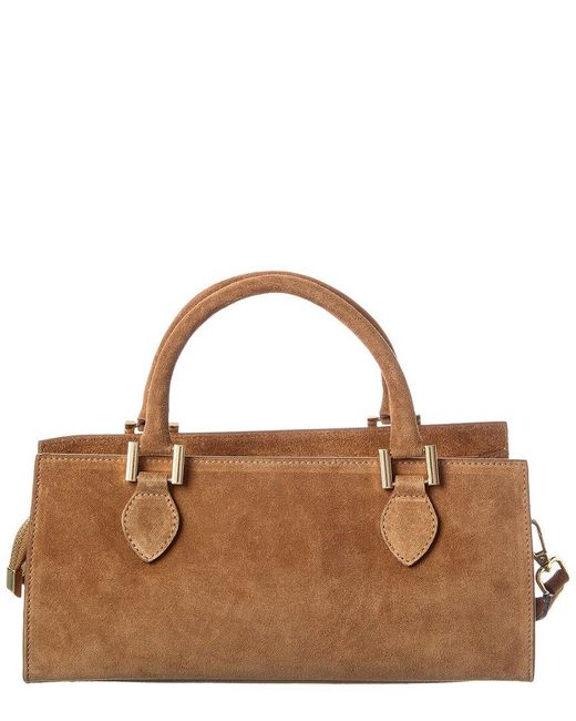 Isabella Rossetti Brown Rosalind Suede Handbag