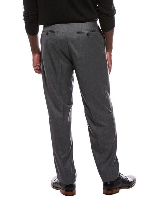 Canali Black Wool Formal Pant for men