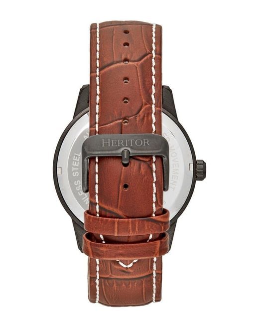Heritor Black Davies Watch for men