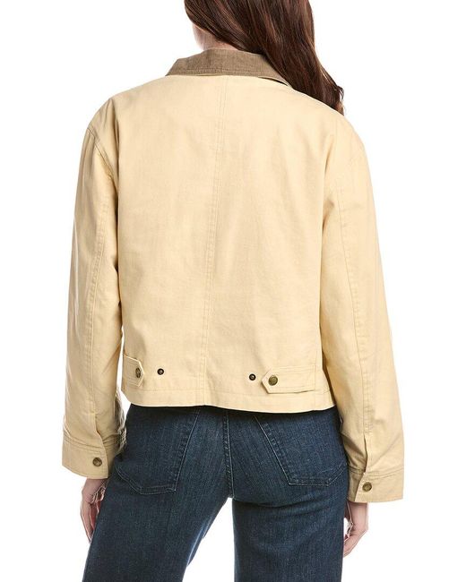 Sam Edelman Natural Crop Workwear Jacket