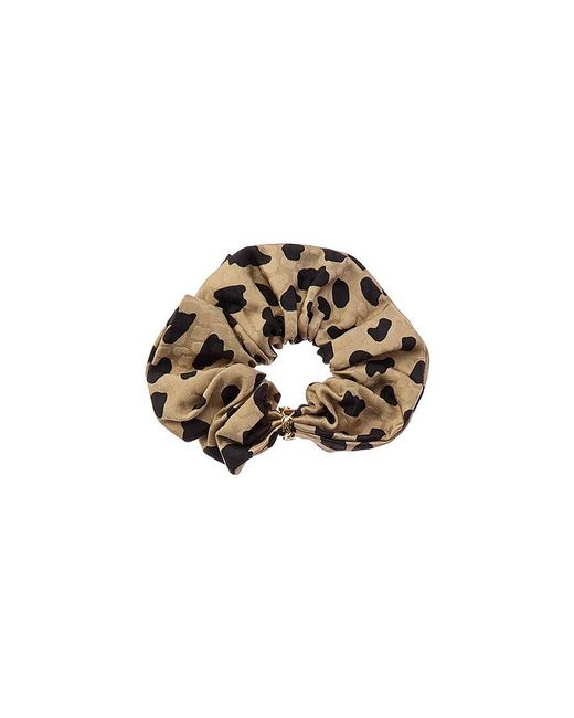 Saint Laurent White Cassandre Silk Scrunchie