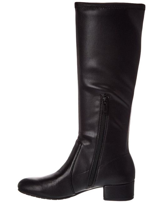 Dune Black Topsy Leather Boot