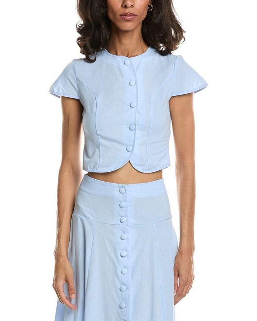 To My Lovers Blue Solid Top