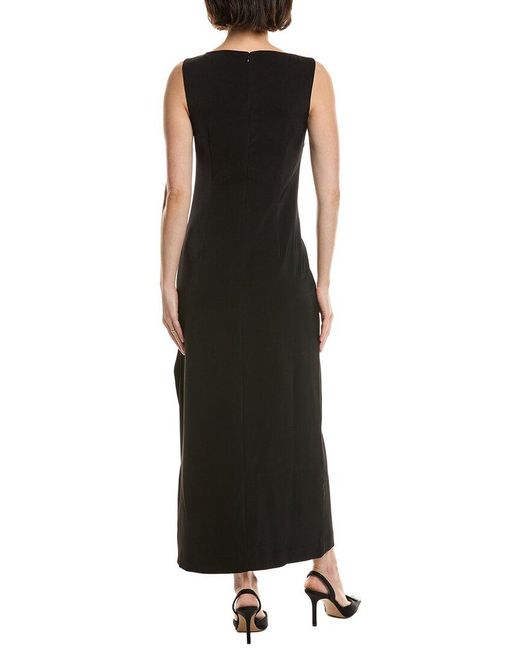 Endless Rose Black Bow Slit Maxi Dress