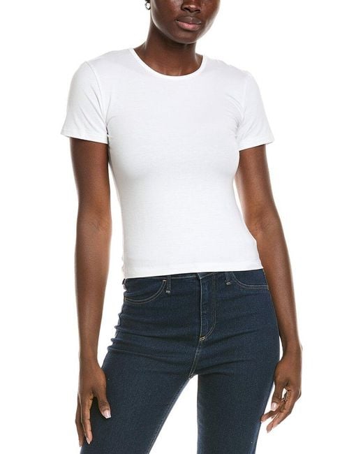 PERFECTWHITETEE White 90's Jersey Crew T-Shirt