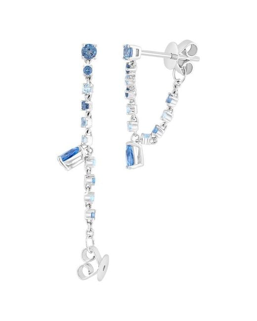 Effy Fine Jewelry White 14K 0.71 Ct. Tw. Gemstone Earrings
