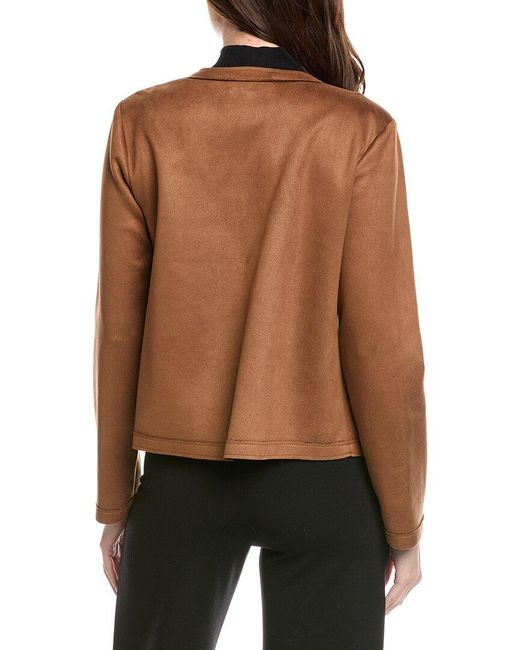 Joseph Ribkoff Brown Crewneck Jacket