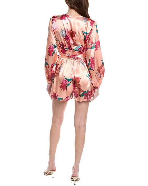 IPPONELLI Red Belted Floral Romper