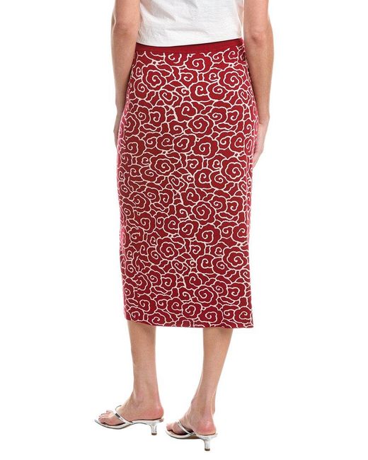 Max Mara Red Weekend Lena Pencil Skirt