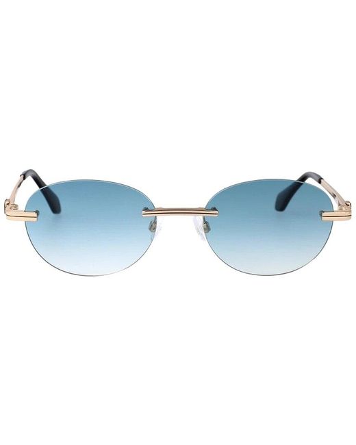 Palm Angels Blue Crystal7644 56Mm Sunglasses
