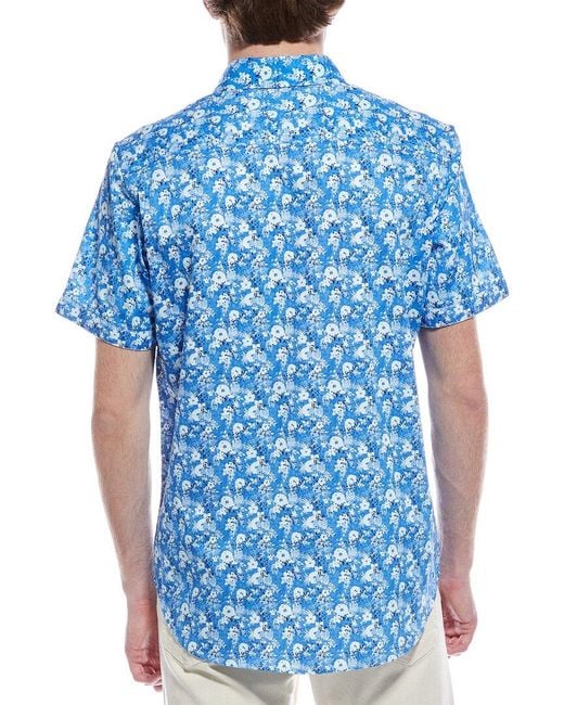 Robert Graham Blue Pattone Classic Fit Shirt for men