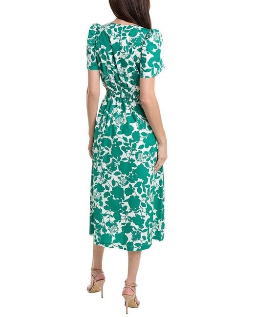 Anne Klein Green Poplin Maxi Dress