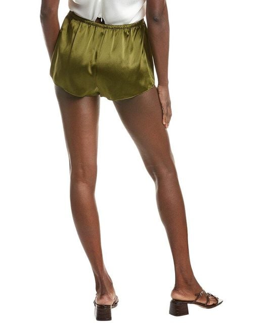 REVERIEE Green Silk Short