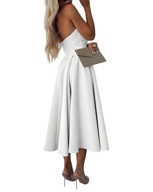 Vincent White Midi Dress