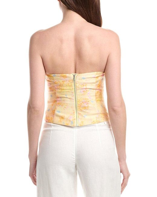 Bardot White Amina Strapless Top