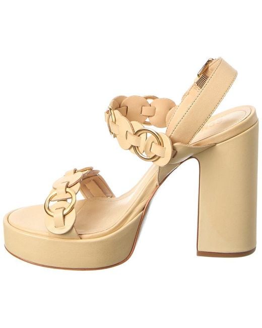 SCHUTZ SHOES Metallic Selina Leather Sandal
