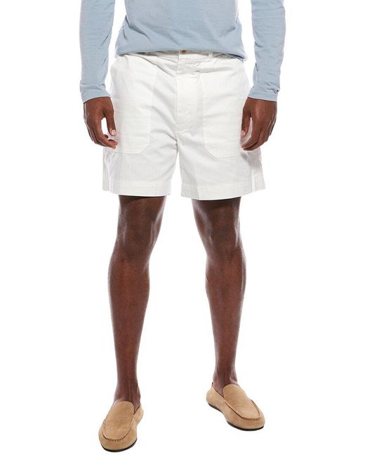 Madewell White Fatigue Short for men
