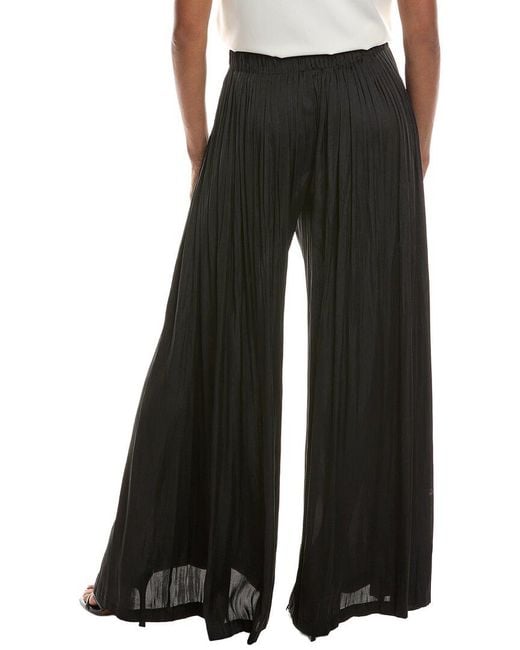 L'Agence Black Haylo Wide Leg Pull-On Pant