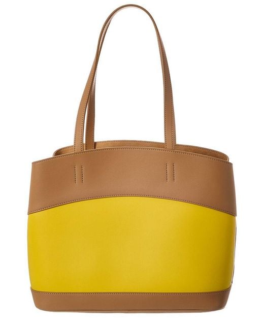 Ferragamo Yellow Leather Tote