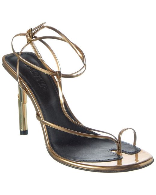 Lanvin Metallic Sequence 95 Leather Sandal