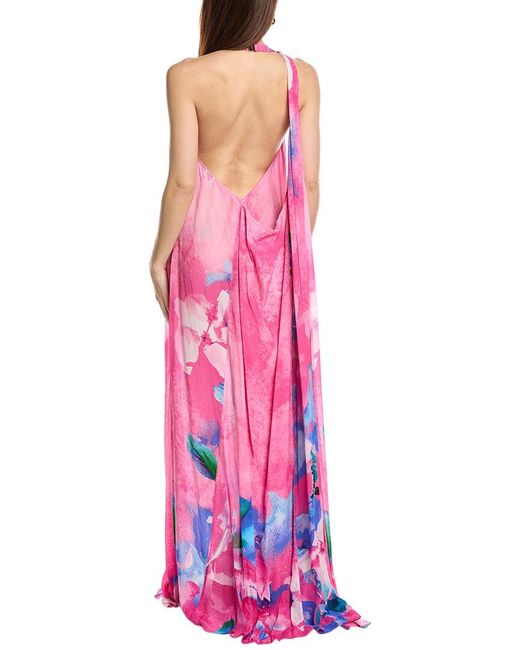 Hemant & Nandita Pink Halter Maxi Dress