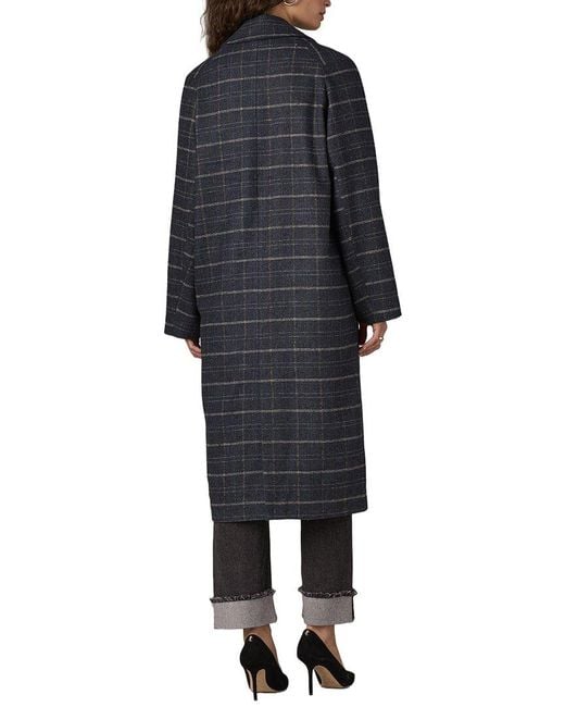 Wit & Wisdom Blue Longline Wool-Blend Coat